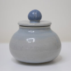 Blue Glazed Pot with Lid